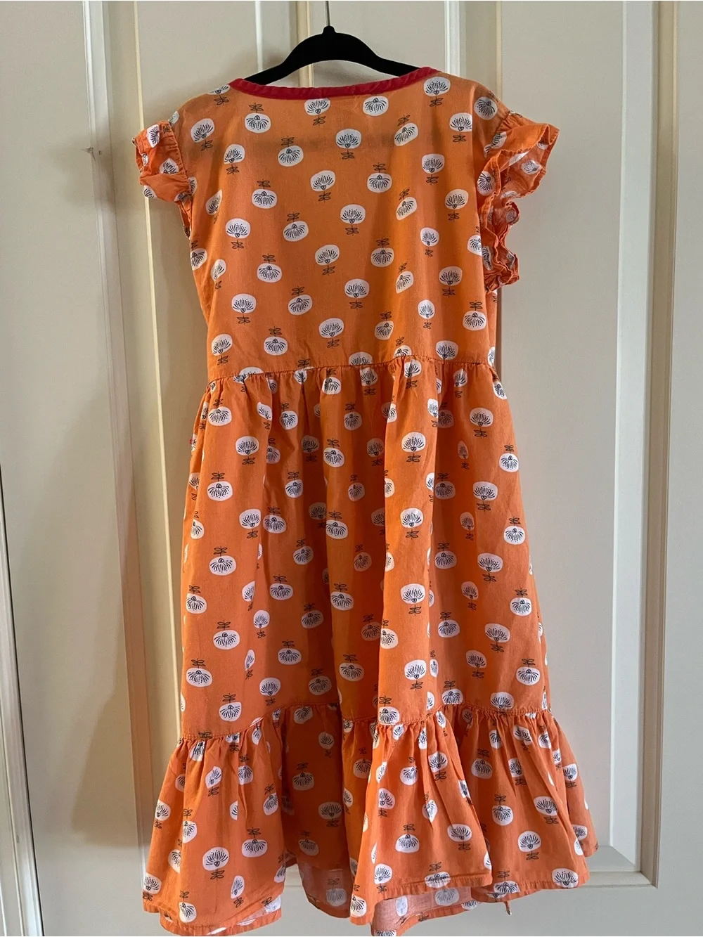 Tea Collection Girls Size 7 Wrap Dress with Flutter Sleeves